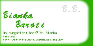 bianka baroti business card